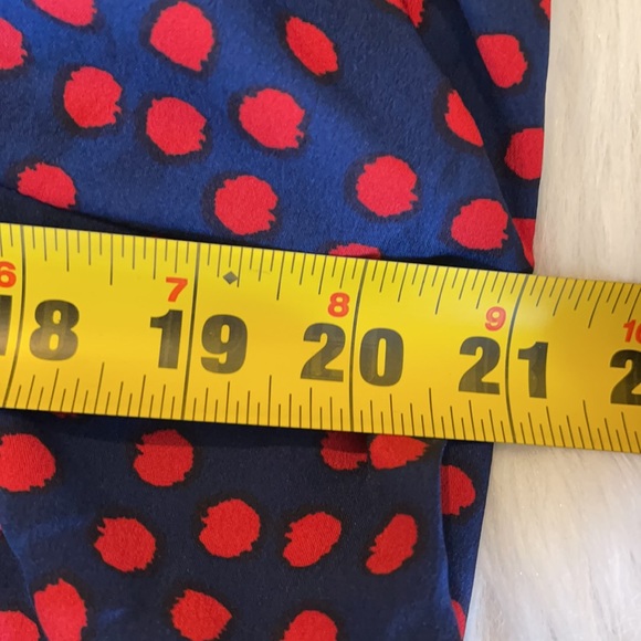 Pescara Navy with Red Polka dots Wrap Dress Ladies Size XL - Picture 6 of 6